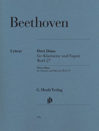 Бетовен. Три дуета за кларинет и пиано, WoO27 (HN 974)