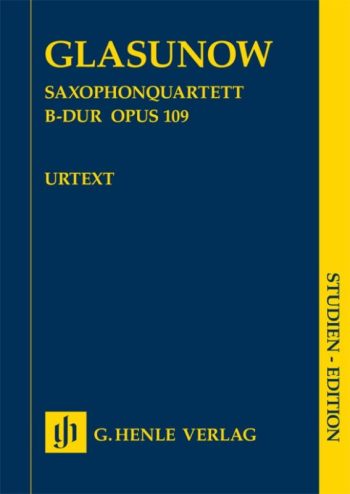 Глазунов. Квартет за саксофони, в си-бемол мажор, оп. 109 (HN 7046, учебна партитура)