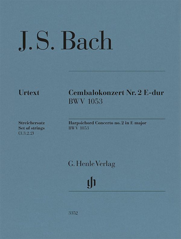 Бах, Й. С. Концерт №2 за клавесин, в ми мажор, BWV 1053 (струнни партии, HN 3352)
