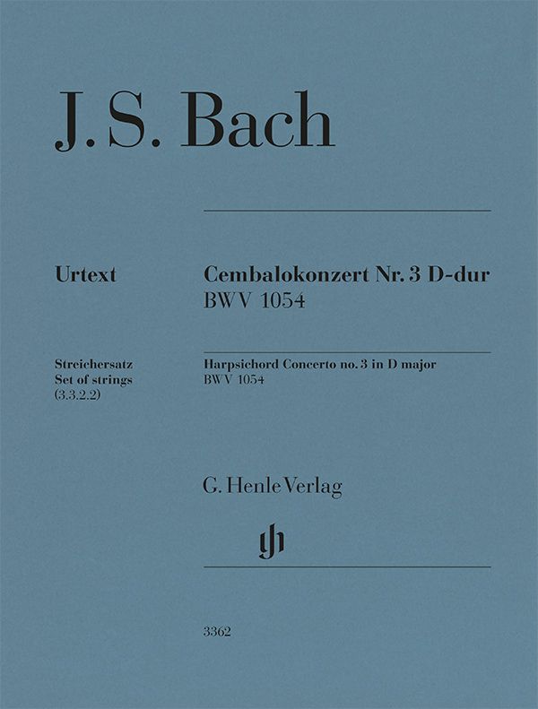Бах, Й. С. Концерт № 3 за клавесин, в ре мажор, BWV 1054 (HN 3362)